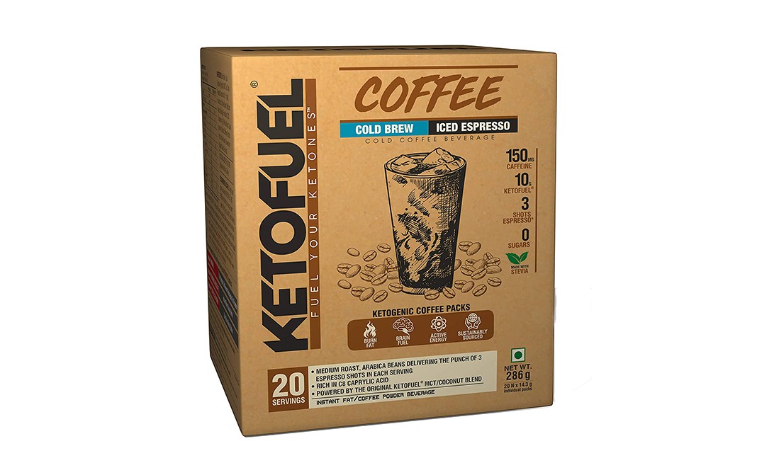 Ketofuel Coffee Cold Brew Iced Espresso   Box  286 grams